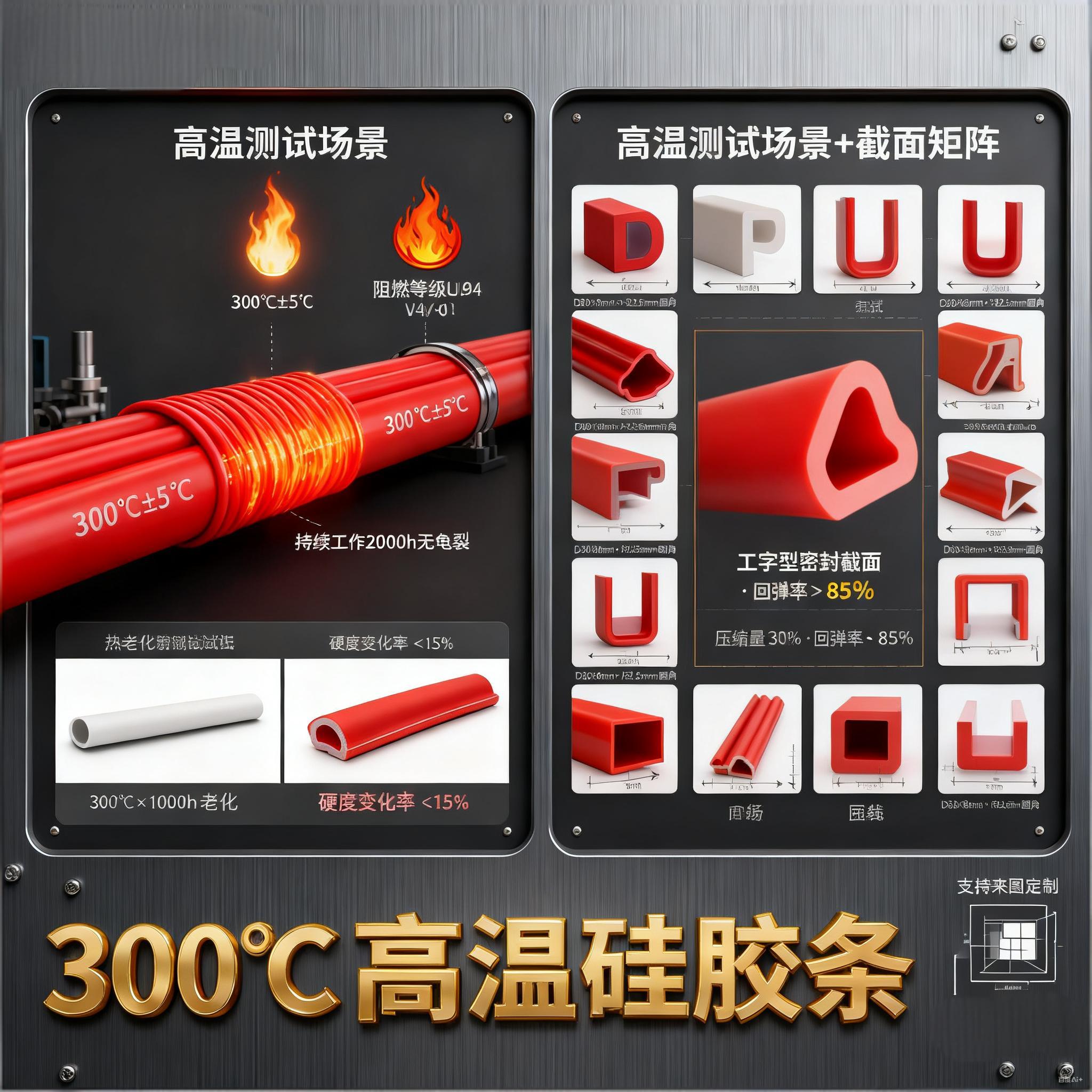 300度高溫硅膠條