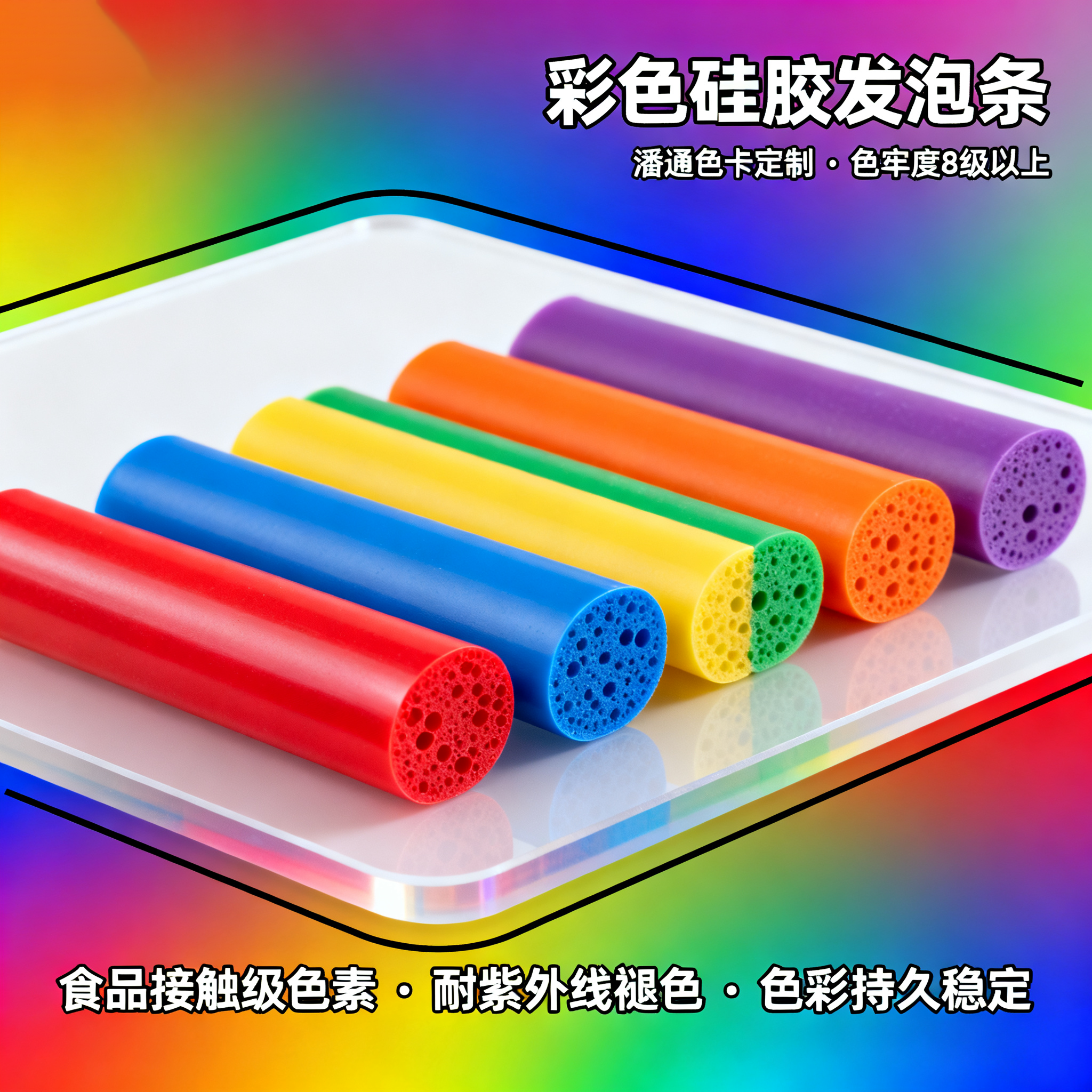 彩色硅膠發泡條