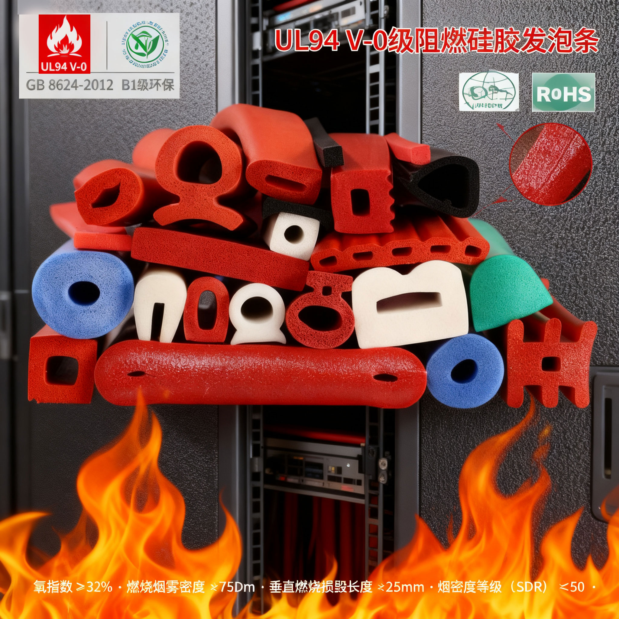 阻燃硅膠發(fā)泡條